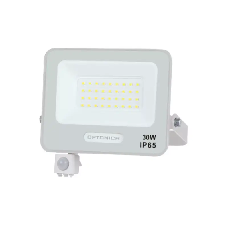 LED smd reflektor IP65 fehértel és érzékelővel, 30W, 4000K, természetes fehér, 2700 lm, Optonica, 15844 Legnépszerűbb