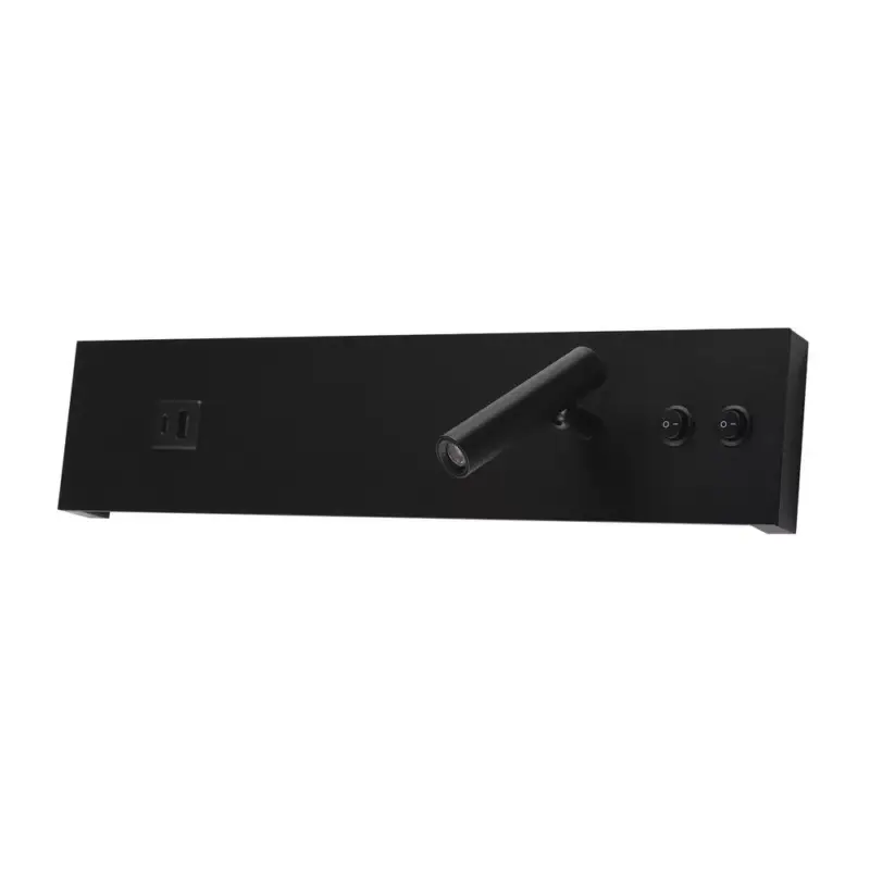LED fali lámpa 11w IP20 be/ki kapcsolóval + usb fekete 4200k, természetes fehér, 700 lm, Optonica, 7594 Csak ma