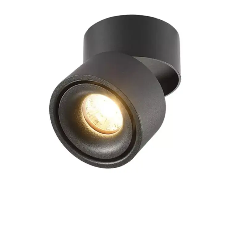 LED beépíthető lámpatest felületre szerelhető 12w fekete 4000k bridgelux-chip állítható, természetes fehér, 960 lm, Optonica, 12005 Csak ma