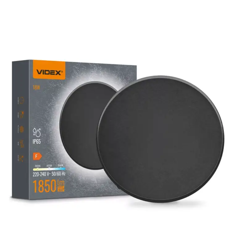 Ne maradj le Videx WL03 LED fali lámpa 12W IP65 3000K-4000K-6500K Fekete