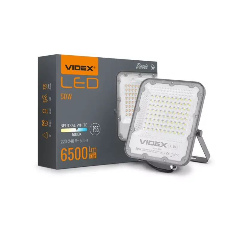 Videx Davis 50 W-os 5000K 6 500lmLED reflektor Azonnal elérhető