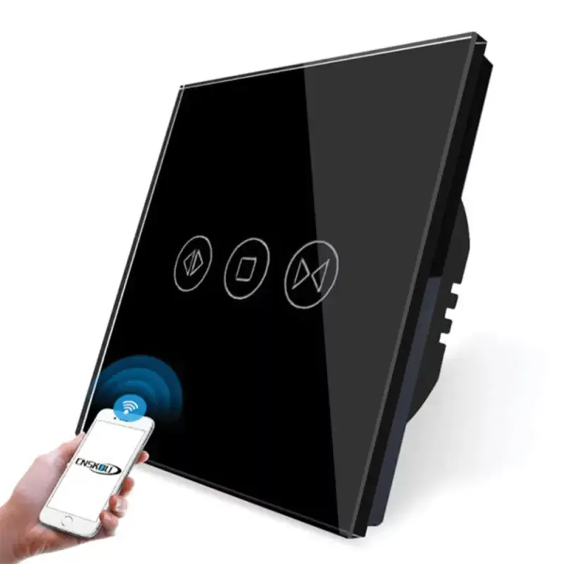 Alacsony ár WI-FI SMART TOUCH EU CURTAIN SWITCH BLACK