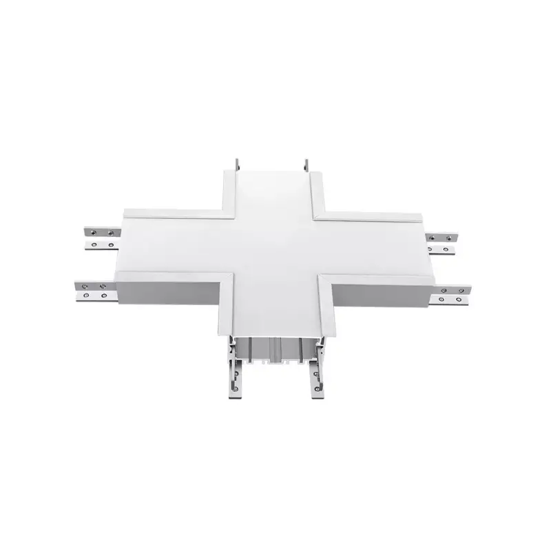 Kiárusítás Lineáris LED lámpatest tartozék - X alakú csatlakozó, 16w, 4000K, természetes fehér, 1600lm, 120°, ezüst, CRI>80, V-TAC, 394