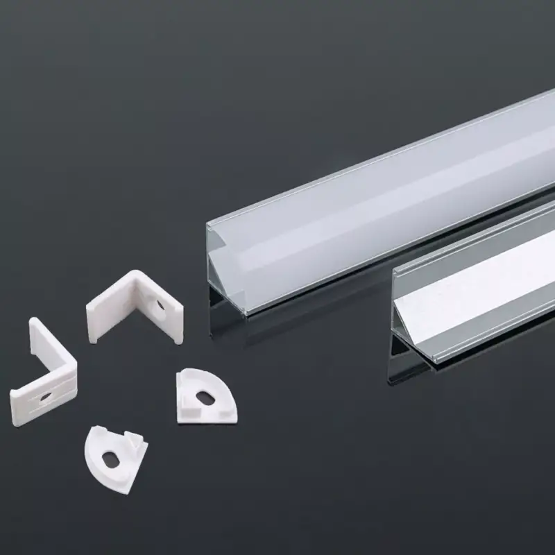 LED szalag profil, ezüst/fehér fedő, 2000mm, V-TAC, 3353 Expressz szállítás