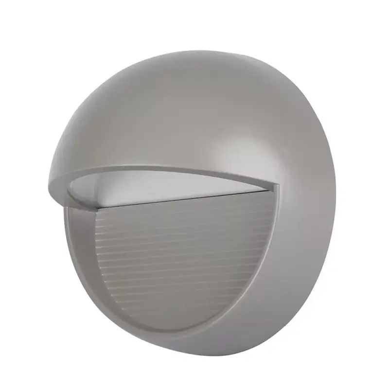 Kedvezmény LED fali lámpa lépcsővilágító kerek, 3w, 4000K, természetes fehér, 210lm, 90°, szürke, CRI>80, IP65, V-TAC, 1407