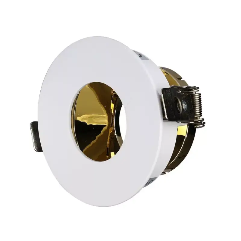 Bestseller LED spotlámpa keret kerek, GU10, fehér, arany, V-TAC, 3158