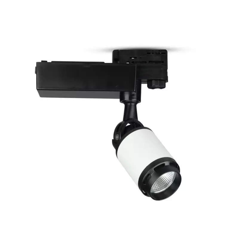 Korlátozott ajánlat LED sínes spotlámpa, 10w, 6000K, hideg fehér, 800lm, 24°, fekete, fehér, CRI>80, V-TAC, 1334