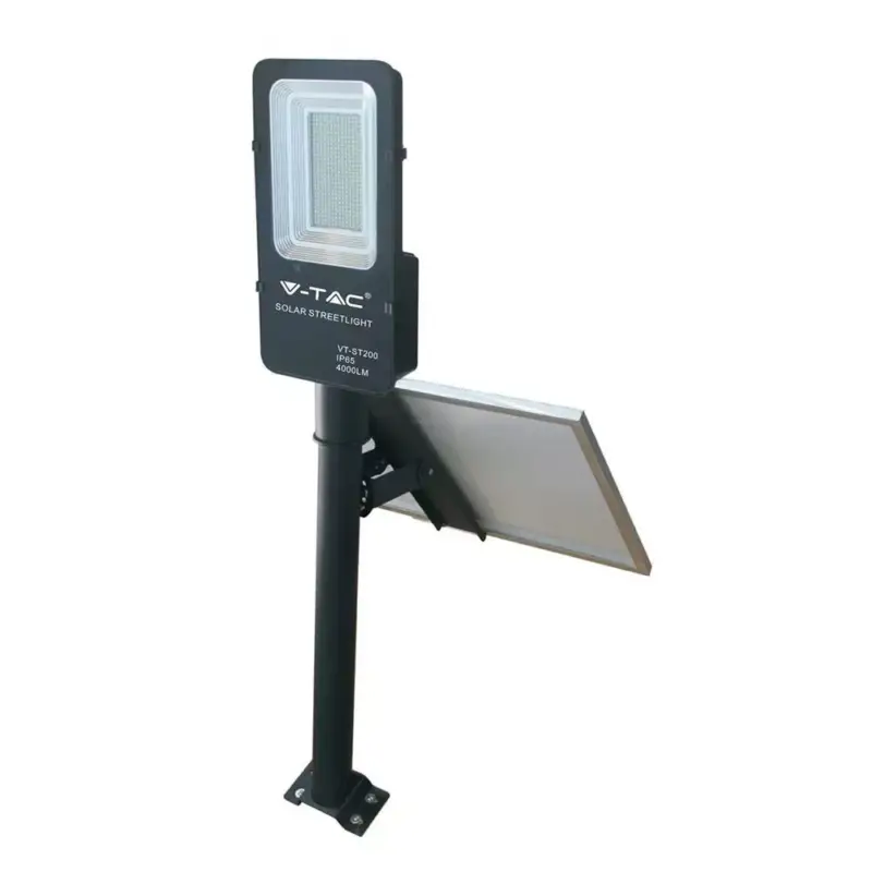 Szolár LED utcai lámpa, 4000K, természetes fehér, 4000lm, 120°, IP65, V-TAC, 5502 Expressz szállítás