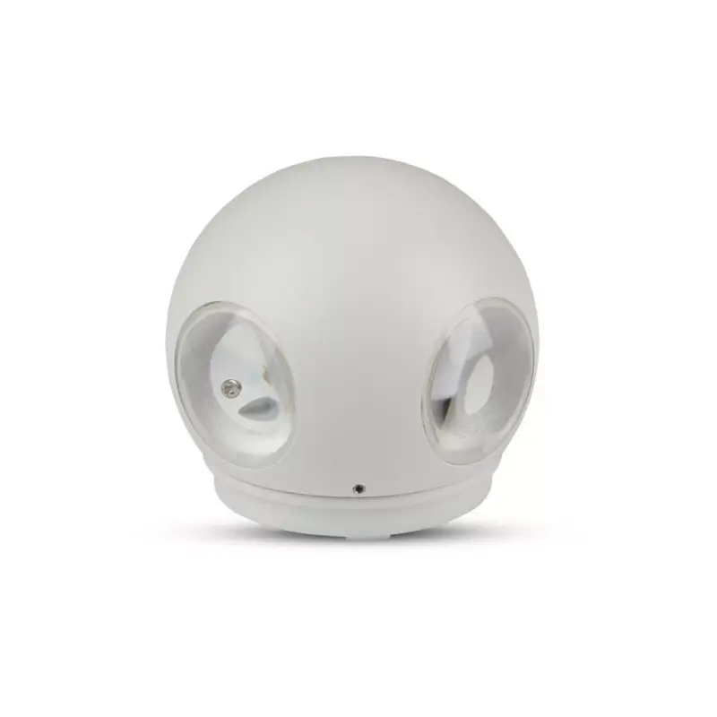 Expressz szállítás LED fali lámpa 4 irányú világítás kerek IP65, 4w, 3000K, meleg fehér, 440lm, 90°, fehér, CRI>80, V-TAC, 8551
