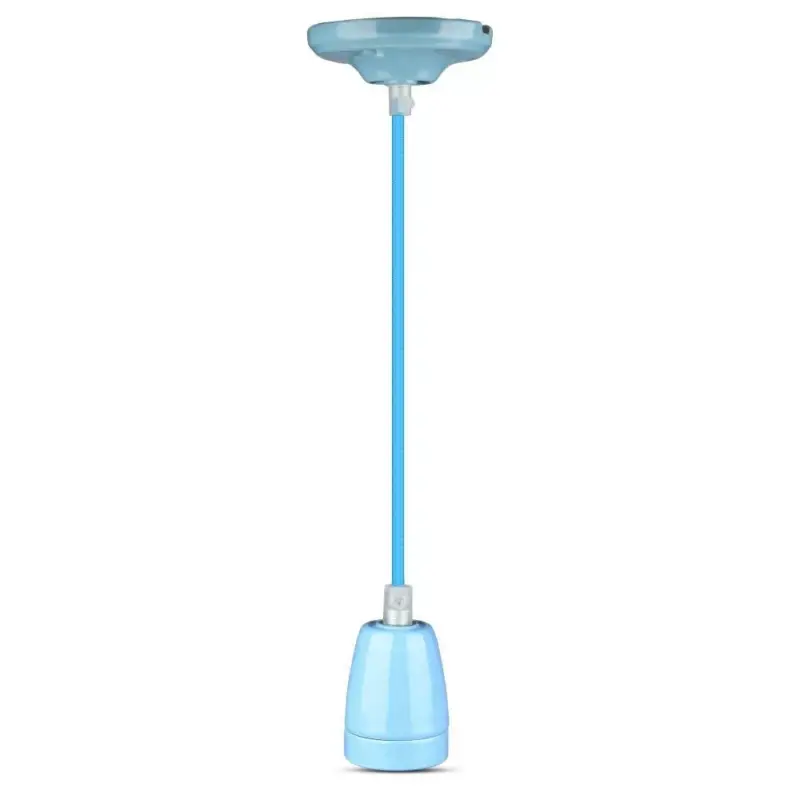Porcelán lámpa függeszték, E27, kék, V-TAC, 3806 Szuper akció