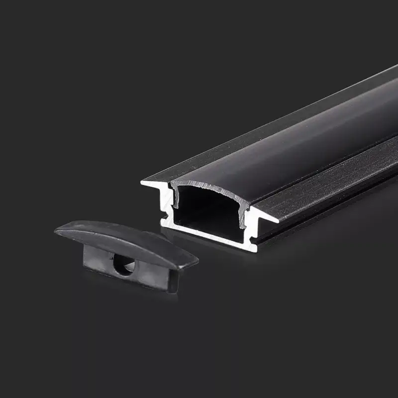 LED szalag profil, fekete/fekete fedő, 2000mm, V-TAC, 2875 Biztonságos fizetés