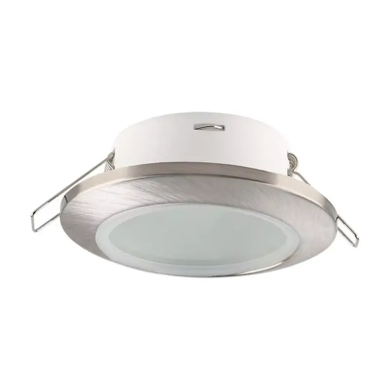 Korlátozott ajánlat LED spotlámpa keret kerek, GU10, szatén nikkel, IP44, V-TAC, 6700