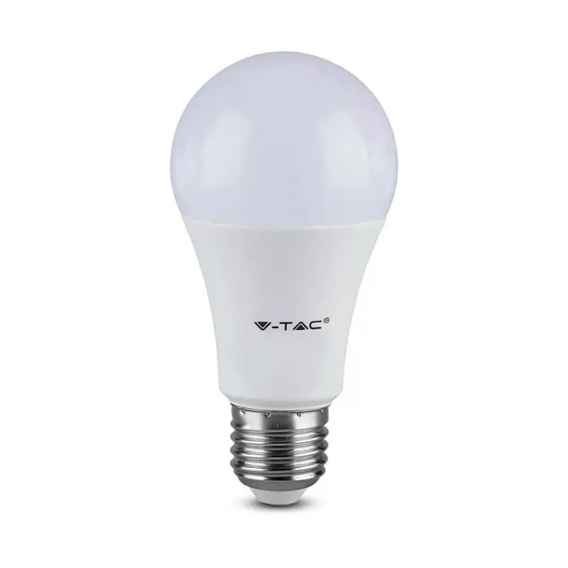 Legjobb ár LED izzó E27, 8,5w, 6500K, hideg fehér, 806lm, 200°, fehér, CRI>80, V-TAC, 217262
