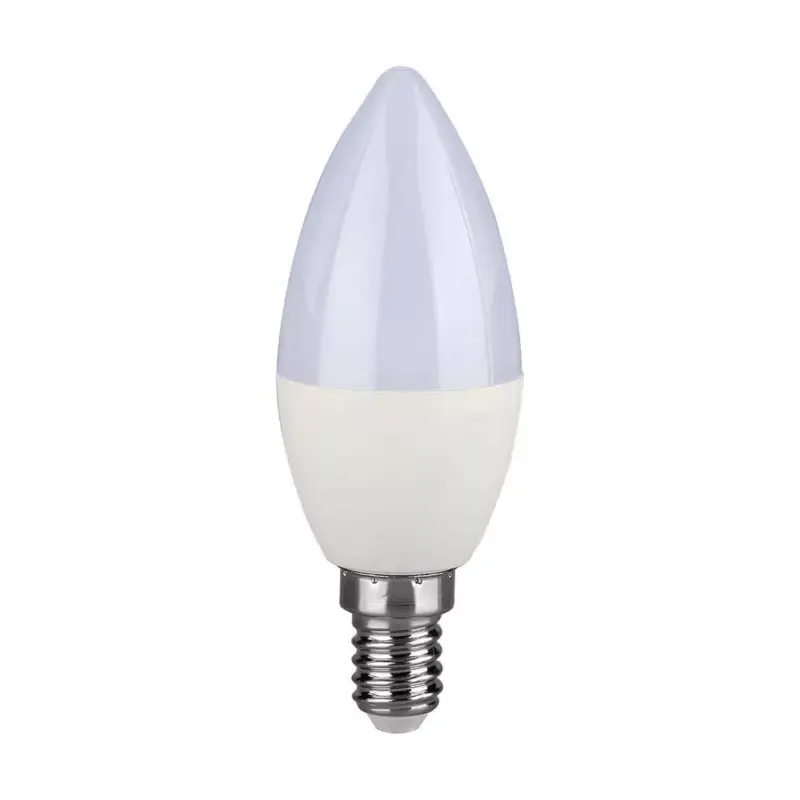 LED izzó gyertya alakú E14, 2,9w, 4000K, természetes fehér, 250lm, 180°, fehér, CRI>80, V-TAC, 2985 Kedvezmény