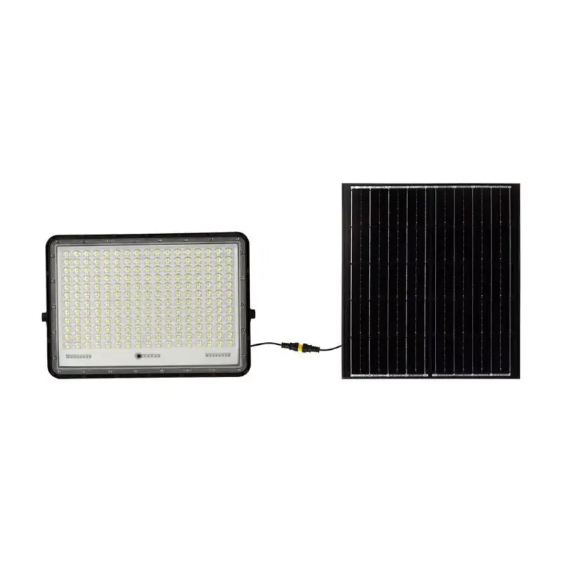 Legnépszerűbb Napelemes LED reflektor távirányítóval, 4000K, természetes fehér, 2600lm, 120°, fekete, IP65, V-TAC, 7830