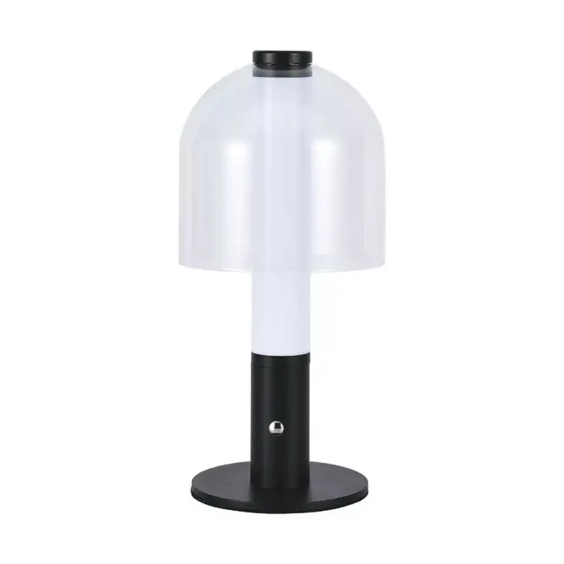 Újratölthető asztali design lámpa, 2w, CCT, 100lm, 300°, fekete, átlátszó, dimmelhető, V-TAC, 7988 Vásárlói kedvenc