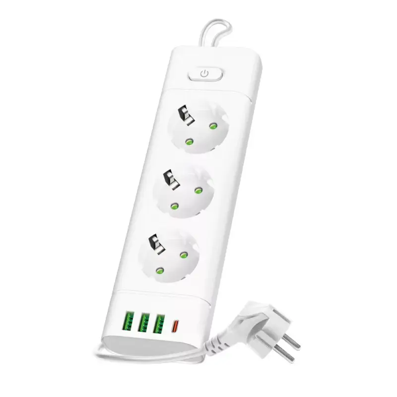 KOBI LINEA PRO XC hosszabbító kábel 3 aljzat+3 USB/1 USB-C/1.5m/Zu+W fehér KOBI-004204 Kedvezményes ár