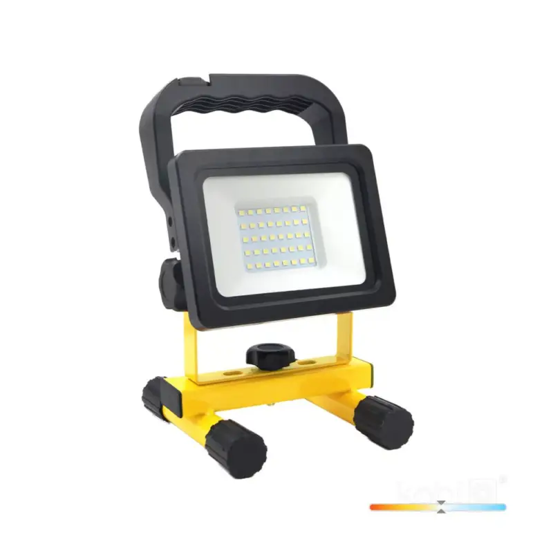 Akkumulátoros reflektor TIGRA B 20W 4000K IP54 természetes fehér, 1600lm, CRI≥80, 5V, KOBI-004484 Gyors kiszállítás