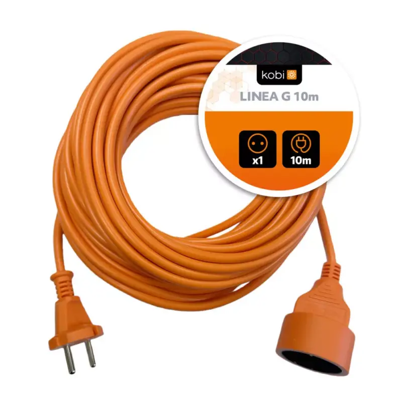 Expressz kézbesítés Hosszabbító kábel LINEA G 1 aljzat/10m/földelés nélkül/2x1mm narancssárga KOBI-004699