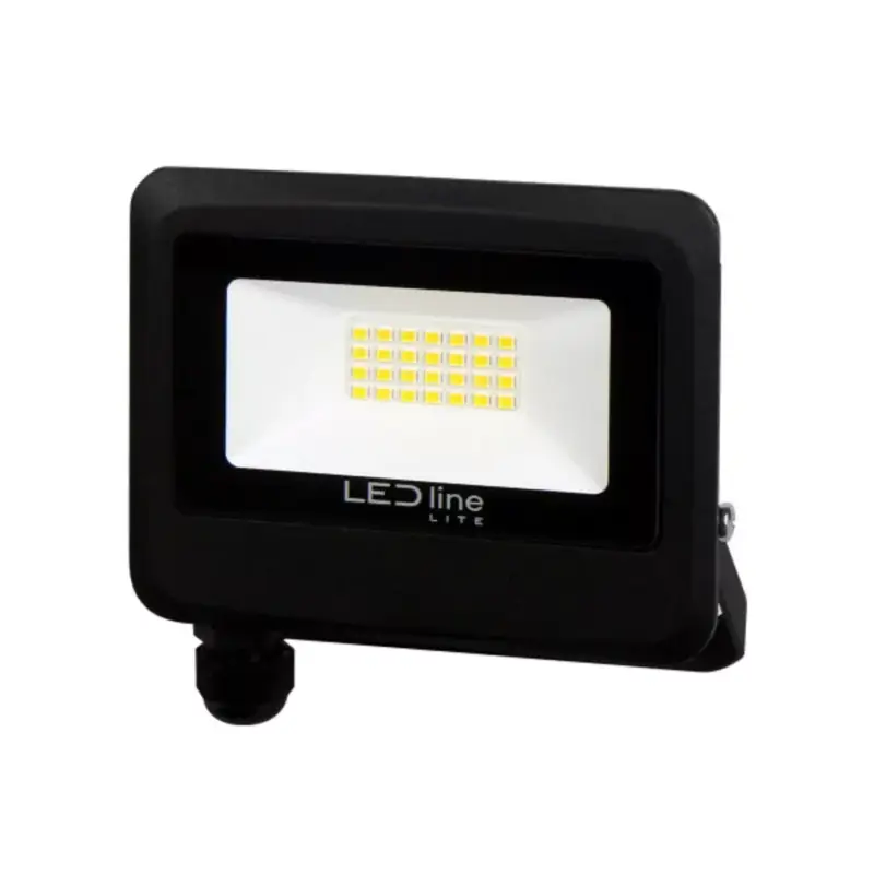 PHOTON LED reflektor, 120°, IP65, 20 W, természetes fehér, fekete, 3 év garancia, 20W, 4000K, 2000lm, CRI≥80, LED line, LL-203518 Azonnal elérhető