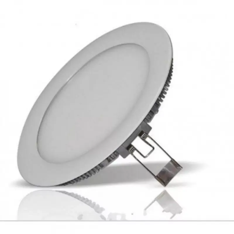 Biztonságos fizetés LED panel , 6W , süllyesztett , kerek , természetes fehér , Alumínium , fehér, Bright Solutions