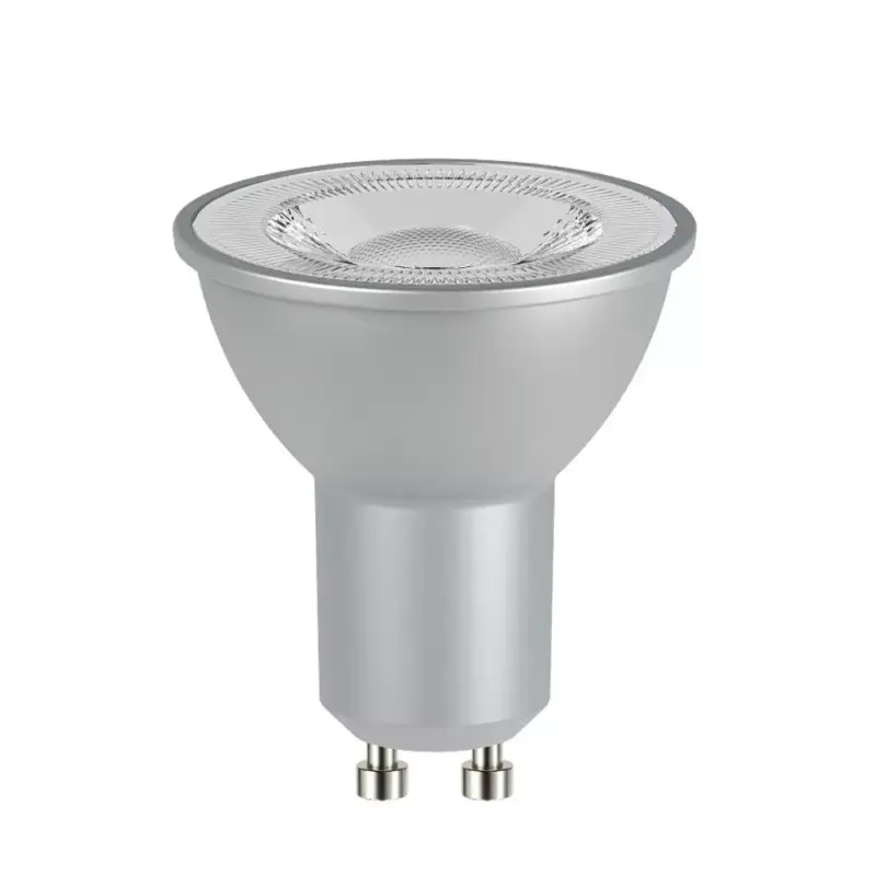 LED lámpa, égő, szpot, GU10 foglalat, CRI≥95, 580lm, meleg fehér, 2700K, ezüst, IQ-LED, Kanlux, 35243 Újdonság