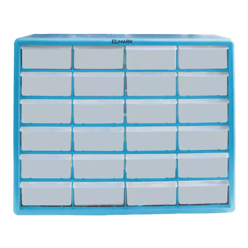 ELMARK MŰANYAG TÁROLÓDoboz 24DRAWERS 50X16X39cm NEM CSAVAROS Prémium