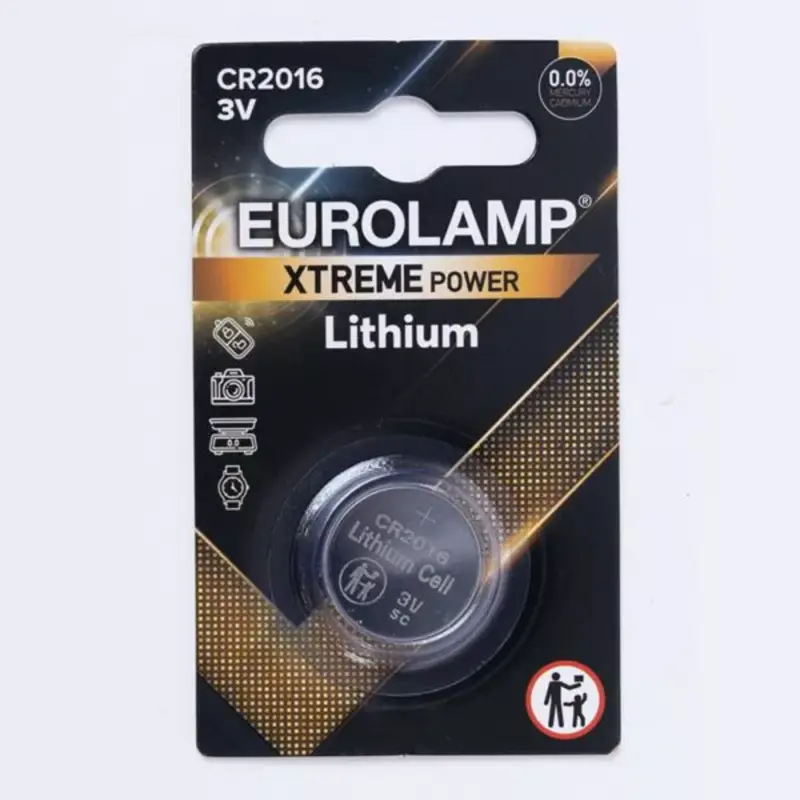 Olcsóbb EXTREME LÍTIUM GOMBELEM CR2016 1 db 3V, Eurolamp, 900986
