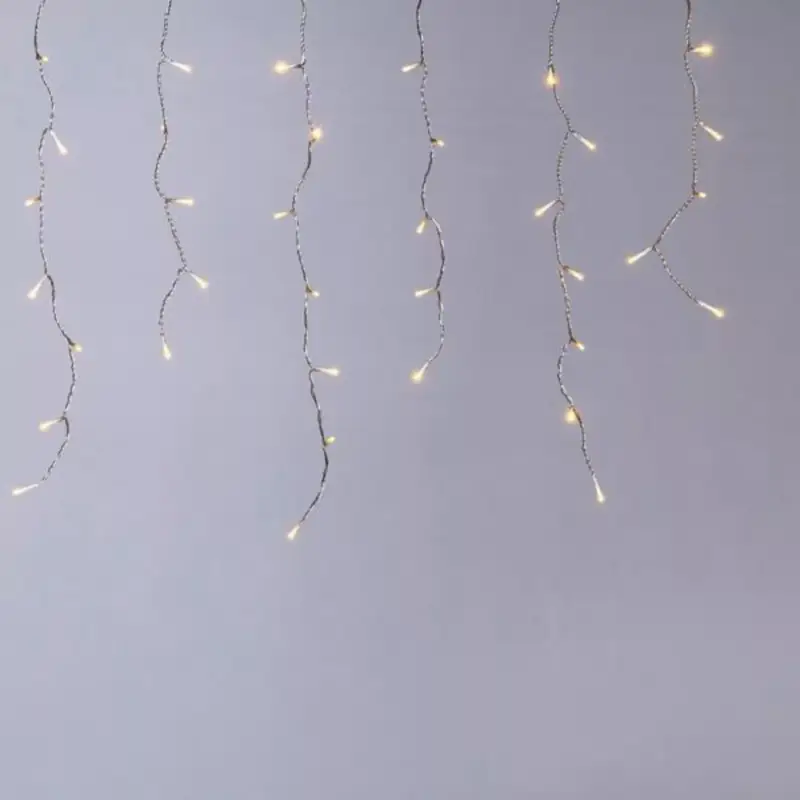 3m-es összekapcsolható LED jégcsap fényfüzér, IP44, Átlátszó kábel, hideg fehér, 2000K, meleg fehér, Eurolamp, 229241 Nézd meg most