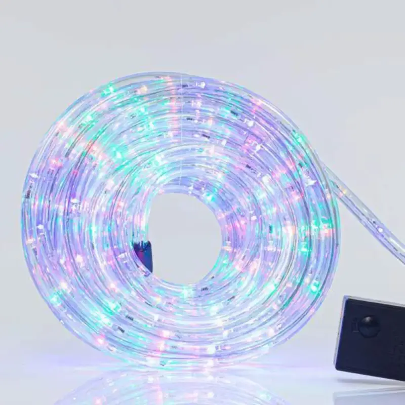 Azonnali szállítás LED fénykábel, 10M, IP44, programozható, színes, RGB, Eurolamp, 243640