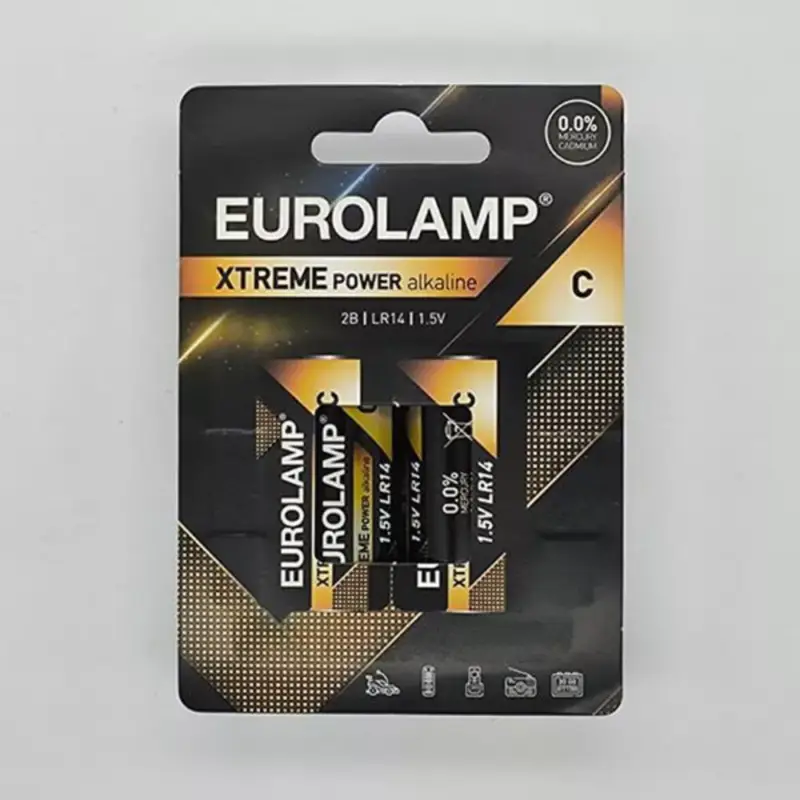 Biztonságos vásárlás XTREME power elem C LR14 1.5V 2DB, Eurolamp, 482849