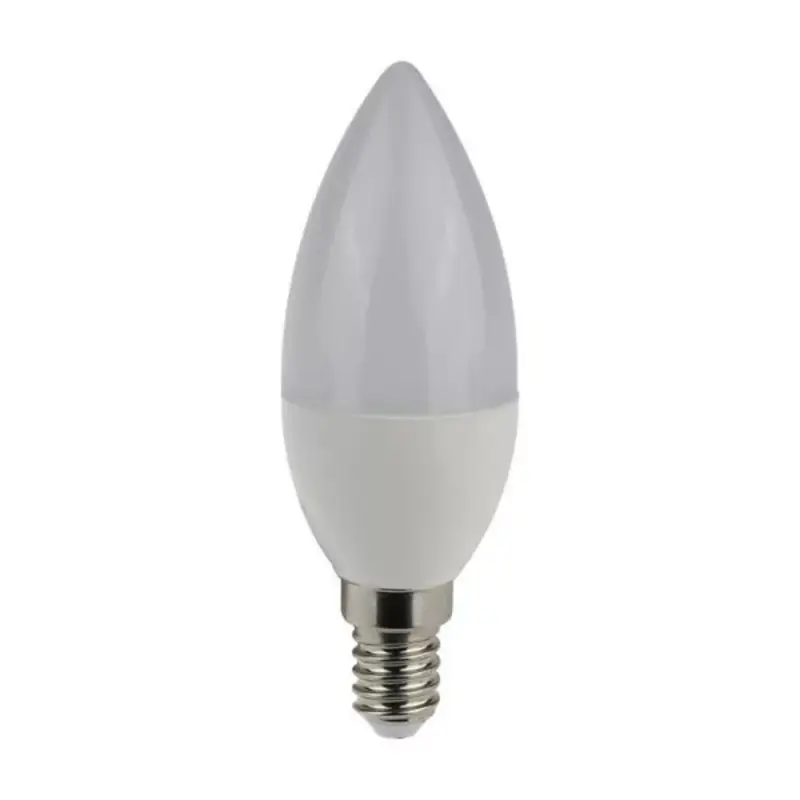 Akciós ár LED izzó gyerta C37 7W E14 3000K 175-250V, meleg fehér, 630lm, Eurolamp, 613111