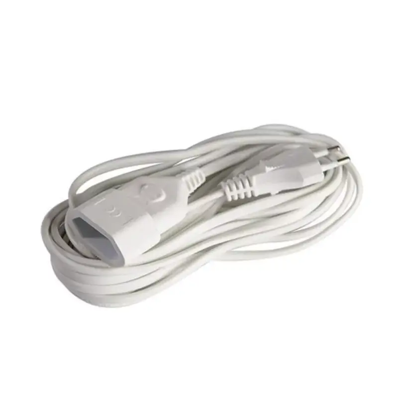 Földeletlen hálózati hosszabbító fehér 2Χ0.75mm 5m 10A 220-240V, Eurolamp, 330923 Vedd meg most