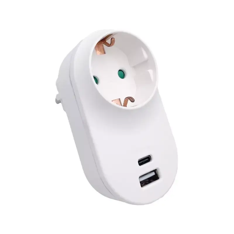 UNIX-C földelt csatlakozóaljzat 16A 3680W 2xUSB-3.1A fehér gyermekvédelemmel dugvilla+aljzat 8002820 VITO Népszerű