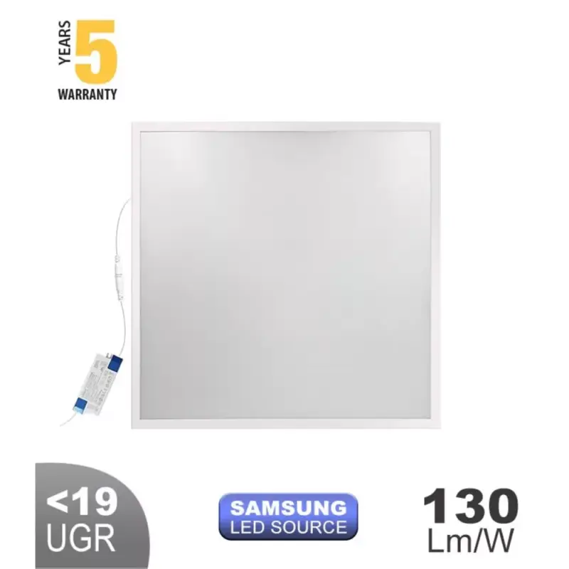 Olcsó LED backlight panel ZAGREY-A 36W 4000K 4680lm 5 év garancia UGR19 Samsung chip Lifud vezérlő 600X600mm fehér 10db/karton 2430300 VITO