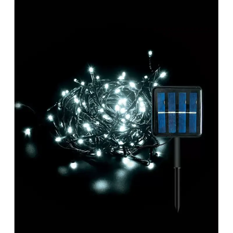 Napelemes fényfüzér NATALE-8 300LED 6400K 30M 1.2V IP44 Akció