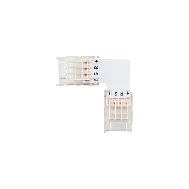 Korlátozott ajánlat LED szalag csatlakozó 10mm-RGB L-ALAKÚ 20db/csomag áttetsző 5520360 VITO