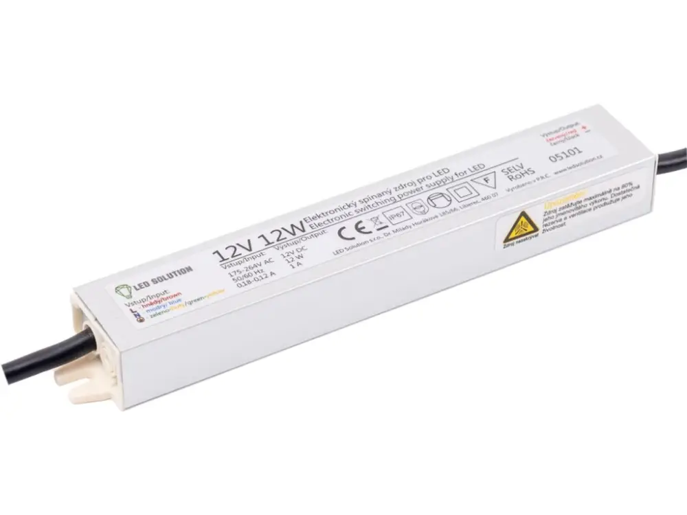 Nézd meg most LED tápegység (trafó), 12V, 12W, IP67