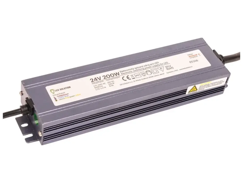 Biztonságos fizetés LED tápegység (trafó), 24V, 200W, IP67