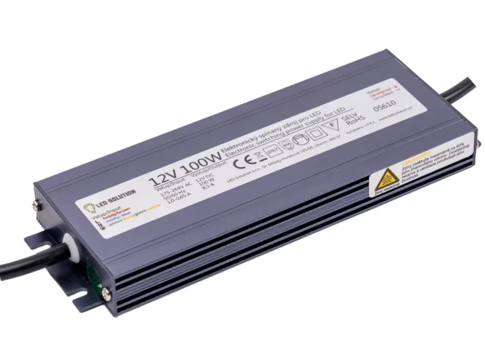 LED tápegység (trafó), 12V, 100W, IP67, SLIM Ne maradj le