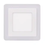 Fehér süllyeszthető LED-panel, szögletes, 145 x 145mm, 6W+3W, háttérvilágítással Olcsóbb