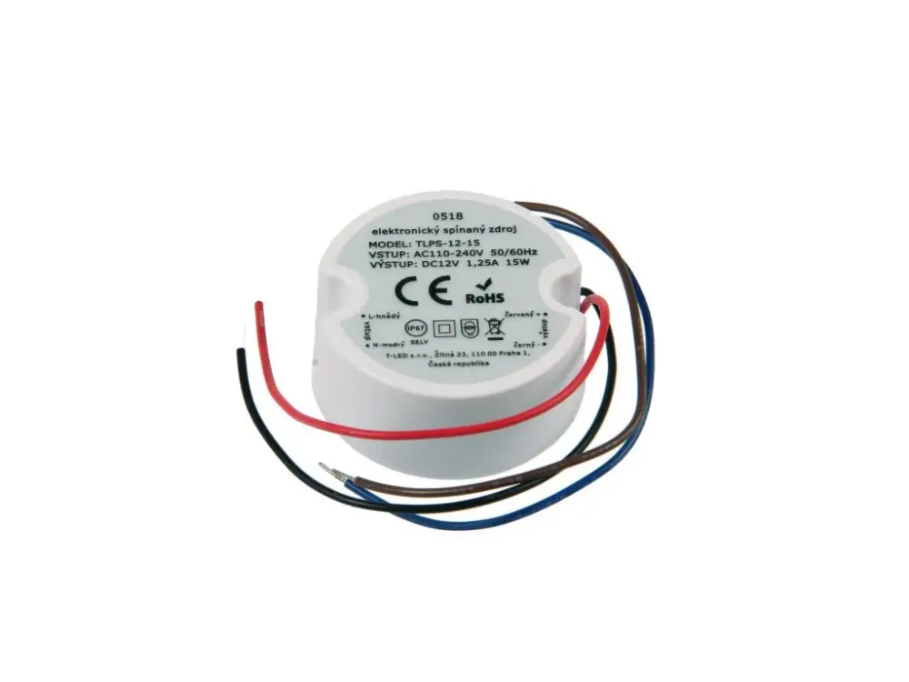 LED tápegység (trafó), 12V, 15W, IP67 Azonnali szállítás