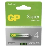 Újdonság GP Super AAA (LR03) alkáli elem, 4 db