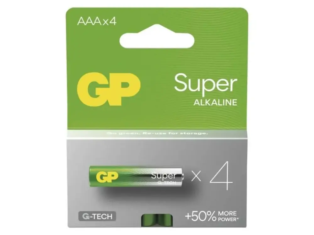 Újdonság GP Super AAA (LR03) alkáli elem, 4 db