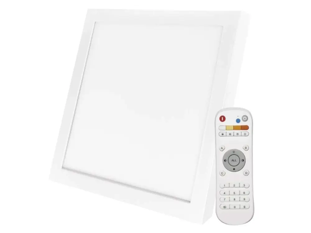 Szezonális akció CCT rögzített LED-panel, 600 x 600mm, távirányítással