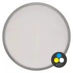 Exkluzív ajánlat Ezüst rögzített LED-panel vékony kerettel, gömbölyű, 300mm, 28.5W, CCT Premium