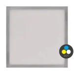 Vásárlói kedvenc Ezüst rögzített LED-panel vékony kerettel, szögletes, 225 x 225mm, 21W, CCT, Premium