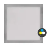 Ezüst rögzített LED-panel vékony kerettel, szögletes, 170 x 170mm, 12.5W, CCT, Premium Szuper ajánlat