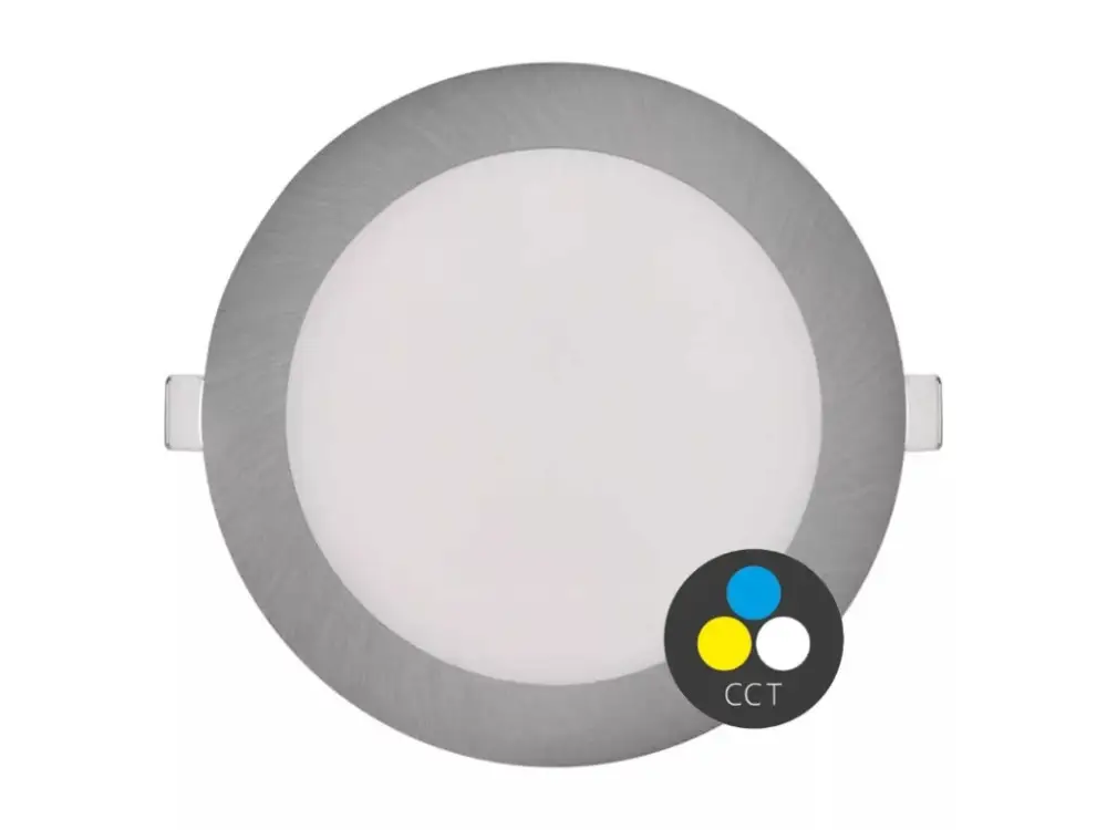 Ezüst süllyeszthető LED-panel, gömbölyű, 170mm, 12.5W, CCT, Premium Vedd meg online