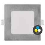 Ajánlat Ezüst süllyeszthető LED-panel, szögletes, 120 x 120mm, 7W, CCT, Premium